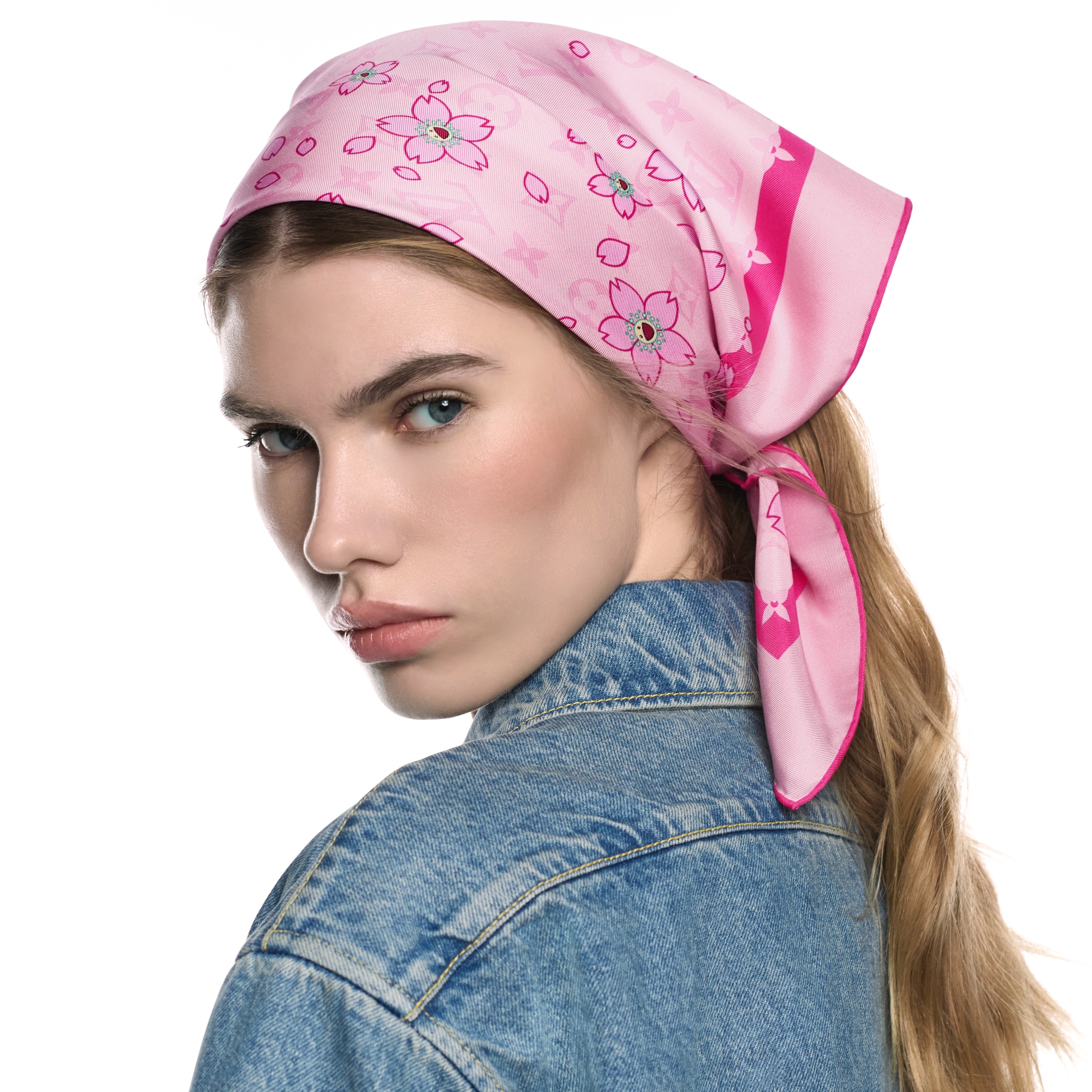 LV x TM Monogram Cherry Blossom Square 70 S00 - Accessories